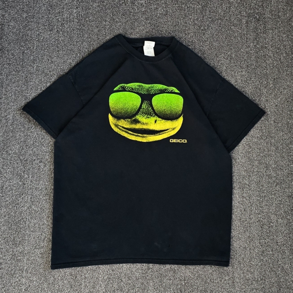 Vintage Gildan Heavy Cotton Men’s Geico Lizard Graphic Tee Size XL